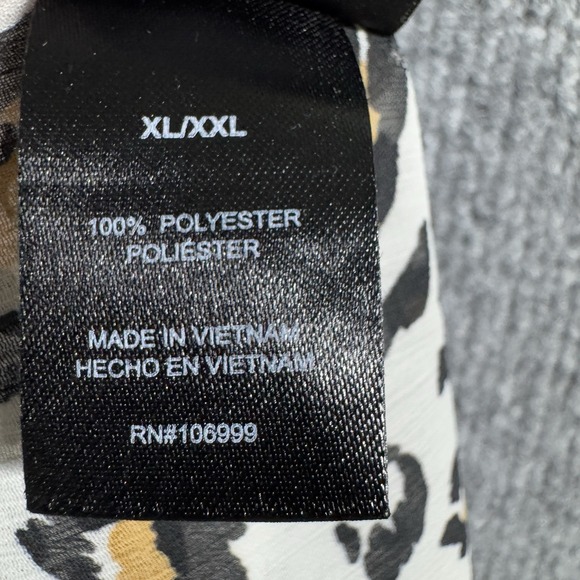 Palisades Beach Club Animal Print Scoop Neck Swim Cover-Up Top Size XL Feline - Picture 8 of 10